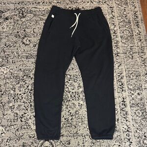 Black zip front Joggers Sweatpants